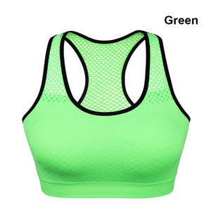 Women's <b>Blue</b> Yoga Sports <b>Bra</b> Racerback Scoop Neck Mesh Breathable Medium Support Seamless Design - Product Image 4