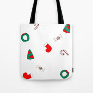 Sac fourre-tout de Noël personnalisé de qualité supérieure Article en soie personnalisé Style motif lettre Promotion Usa pour l'exportation - Product Image 2