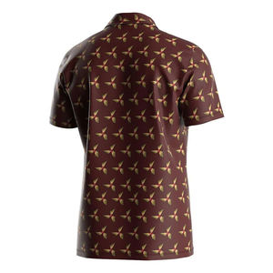 เสื้อเชิ้ตแขนสั้นผู้ชาย ผ้าเจอร์ซีย์เนื้อนุ่ม คุณภาพสูง 100% โพลีเอสเตอร์ พิมพ์ลายแบบรีดร้อน น้ำหนัก 200 กรัม แห้งเร็ว ติดกระดุม - Product Image 6