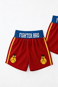 Shorts de boxe légers en polyester, graphismes personnalisés par sublimation, logo brodé, respirants, entraînement de combat, taille personnalisée - Product Image 3