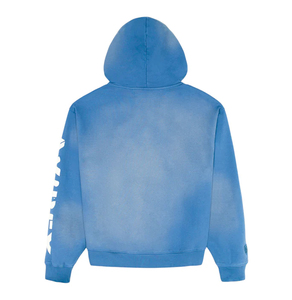 Sudadera con capucha personalizada, lavada y desgastada, con cremallera completa, 100% algodón polar, estilo vintage, con logotipo bordado, OEM - Product Image 2