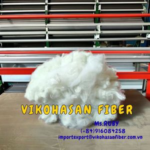 Fibra de Poliéster Sólida 0.9D de Buena Calidad - Blanca, Reciclable, Grado Vikohasan, Fabricante para Hilado y Relleno - Product Image 3