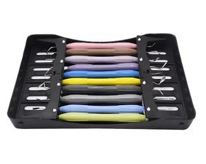 Kit de Restauración Estética Dental de Alta Calidad, 10 Piezas, Instrumentos de Relleno de Composite con Mango de Silicona de Doble Extremo y Caja - Product Image 5