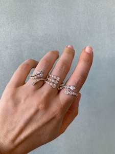 Anillo de Oro Sólido 14K 18K con Diseño de Espiral de Diamantes, Corte Redondo, Diamantes Cultivados en Laboratorio, Clásico Moderno, Solitario, Joyería Fina de Declaración, Venta al por Mayor - Product Image 2