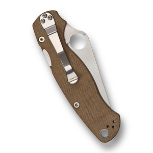 Couteaux pliants de haute qualité avec manche texturé brun, lame en acier inoxydable à pointe acérée, trou pour le pouce et clip de poche en métal - Product Image 3