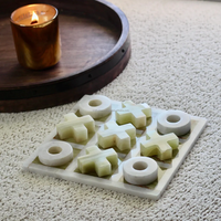 Jeu de Tic-Tac-Toe Ange en Résine Personnalisable de Haute Qualité – Modèle Artisanal Sculpté, Compact et Portable