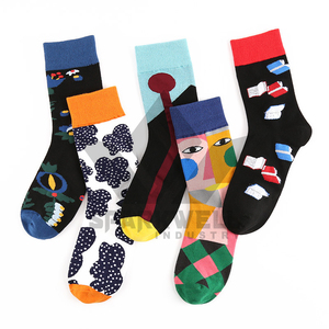 <b>Men's</b> Animal Print Ankle <b>Socks</b> Cotton Spandex Breathable Knitted Summer Daily Wear Black White <b>Yellow</b> Patterned <b>Socks</b> - Product Image 3