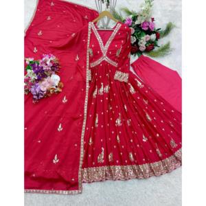 Vestido de Diseñador Aliya-Cut para Mujer con Elegante Pantalón y Hermoso Conjunto de Dupatta - Product Image 5