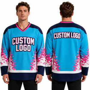 Tackle <b>Twill</b> Ice Hockey Jersey Custom Wholesale Moisturewicking Ventilated Flexible Comfortable Hockeywear Jerseywear Leaguewear - Product Image 3
