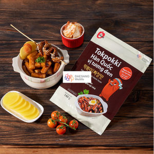 O'Food Korean Black Trending <b>Bean</b> Sauce Tokpokki 140g Authentic Jajang Instant Rice Cake Savory & Non-Spicy K-Food - Product Image 2