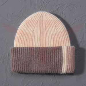 Gorro Unisex 100% Lana, Transpirable e Impermeable, 56-58CM, Gorro de Punto Casual de Invierno para Adultos, Diseño de Puño en Contraste, para Exteriores - Product Image 2