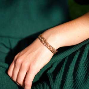 BRAIDED Healing <b>Copper</b> Bracelet | Handmade in Nepal | Pure Solid <b>Copper</b> Cuff <b>Bangle</b> - Product Image 6