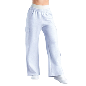 Pantalones Cargo de Cintura Alta para Mujer, Corte Holgado, de Algodón y Felpa, con Múltiples Bolsillos, Estilo Casual de Otoño - Product Image 3