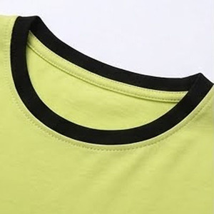 T-shirt Homme 100% Coton Haute Qualité Bicolore Col Rond Manches Courtes Personnalisable Respirant Coupe Ample Oxford Vente en Gros - Product Image 2