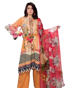 Nouvelle arrivée 2025 été pelouse coton robe pakistanaise avec impression numérique et broderie pour la fête et Eid Occasion prêt à porter robe - Product Image 2