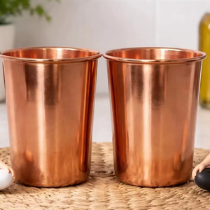 Coffret Cadeau de Bouteilles d'Eau en Cuivre Pur Poli à Finition Martelée Écologique pour Mariages, Cadeaux d'Entreprise et Usage Domestique - Product Image 3