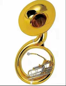 Nouveau sousaphone JSH-110 avec corps en laiton, laque dorée et placage argenté, clé Bb, portable, garantie de 2 ans - Product Image 2