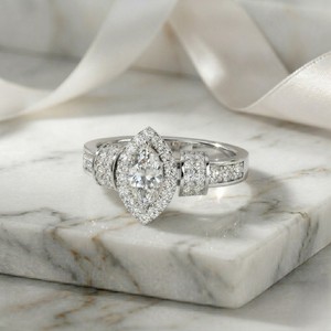 OBERON JEWELS แหวนทองคำ 10k ประดับเพชรทรงมาร์คีส์ 1.05 กะรัต ผลิตในห้องปฏิบัติการ - เครื่องประดับหรูสำหรับผู้หญิงที่ได้รับการรับรอง - Product Image 3
