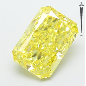 Diamant de laboratoire CVD certifié IGI, 3,37 CT, taille Radiant, couleur Jaune Vif Fantaisie, clarté VS1, LG 791626499 ROYAL GEMS pour bijoux - Product Image 3