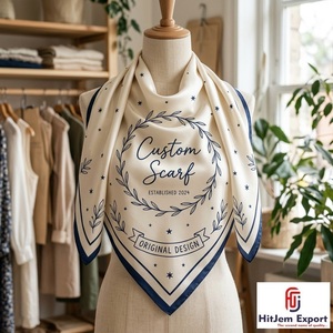 Pañuelo Cuadrado Personalizado con Impresión Exclusiva, Estilo Seda, Hijab de Moda, Chal para la Cabeza, Fabricante Textil de Marca Privada OEM ODM - Product Image 5
