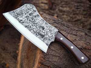 Couteau de cuisine artisanal de sept pouces en acier inoxydable forgé avec manche en Micarta durable, lame tranchante comme un rasoir pour viande et légumes - Product Image 4