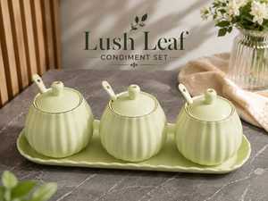 Ceramic Condiment <b>Jar</b> Set with Tray and Spoons Modern Kitchen <b>Spice</b> Container Set Luxury Seasoning Storage <b>Jars</b> for Dining Table - Product Image 6