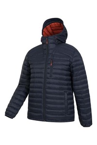 Winter Insulated Puffer <b>Jacket</b> for Men Lightweight Hooded Outdoor Quilted <b>Jacket</b> with Chest Pocket Customizable Design - Product Image 5