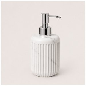 Distributeur de savon en marbre blanc naturel de luxe, flacon à savon pour les mains avec pompe, pour hôtels et décoration de salle de bain design, en solde - Product Image 3