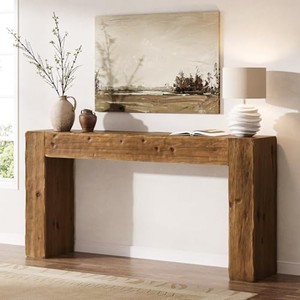 Handcrafted Mango Wood <b>Console</b> <b>Table</b> with Geometric Inlay - Wholesale Furniture India - Product Image 1
