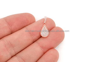 925 <b>Silver</b> Plated Moissanite Diamond Water Drop Charms Pendants <b>Necklace</b> Custom Trendy Women's Jewelry Birthday Engagement Gifts - Product Image 6