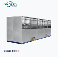 Machine à glaçons industrielle 10T/24H à refroidissement par eau pour la pêche, solutions d'usine de fabrication de glace en Indonésie OEM/ODM
