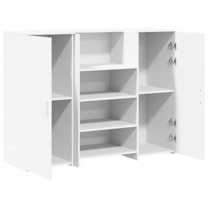 Mostrador de Recepción Rectangular Blanco de Madera Sintética, Estilo Elegante - Product Image 6