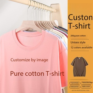 Camiseta de Cuello Redondo y Manga Corta de Color Puro, 200g, Bordado con Logotipo Personalizado, Precio de Fábrica de Bangladesh y China, Fabricación Personalizada Transfronteriza - Product Image 4