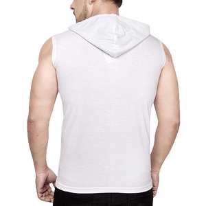 Comfortable Men <b>Sleeveless</b> <b>Hoodies</b> Cotton Blend Lightweight Hooded Vest Casual Athletic Clothing Perfect For Gym Training - Product Image 6
