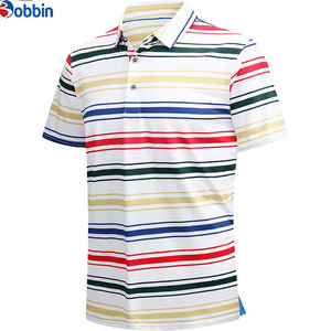 คอลเลคชั่นฤดูร้อน เสื้อโปโลผู้ชายลายทางเทรนด์ใหม่ ปักโลโก้ตามสั่ง เสื้อโปโลผู้ชายลำลองสำหรับผู้ชาย ชุดกีฬา - Product Image 2