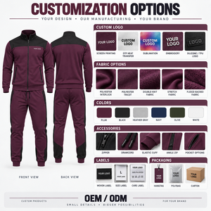 Ensemble veste et pantalon de course pour hommes, léger, extensible, tissé, fabricant de vêtements d'équipe à marque privée - Product Image 5