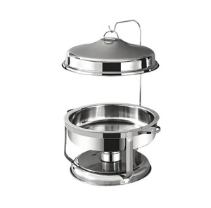 Recipiente tradicional de acero inoxidable para calentar comida garantiza una temperatura constante del primer invitado al último. - Product Image 1