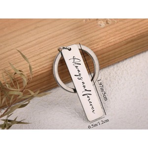 En Oferta, Llaveros Metálicos Personalizados con Forma Rectangular, Grabado, Regalo de Aniversario o Cumpleaños, Diseño Hecho a Mano - Product Image 4