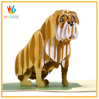 Tarjeta de felicitación 3D emergente para empresas con diseño personalizado y fabricante de HMG en Vietnam