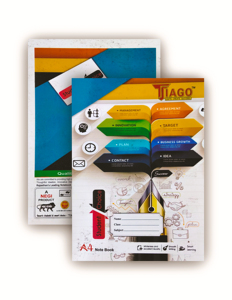 Cuaderno Tiago A4, 168 Páginas, 58 GSM, Papel Rayado, Cubierta con Estampado Floral para Estudiantes Escolares - Product Image 3
