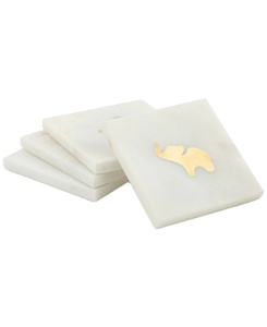 ชุดที่รองแก้วหินอ่อนพร้อมรูปช้างของตกแต่งโต๊ะในบ้านหรูหราดีไซน์หรูหราถาดรองแก้วแบบพรีเมี่ยม - Product Image 1