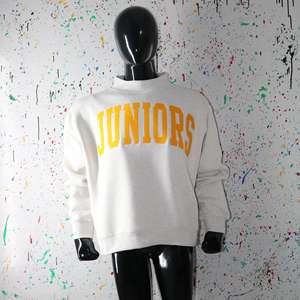 Sudadera JUNIORS BLANCA con Cuello Alto, 100% BLANCA, Apliques Bordados, Cuello Ancho, URBAN PRODUCTIONS - Product Image 2