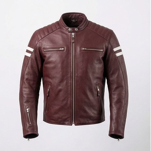 Veste de course rétro NAI-0917A XL en cuir véritable, veste de motard, vêtements de sport, vêtements de moto pour adulte, couleur personnalisable - Product Image 1