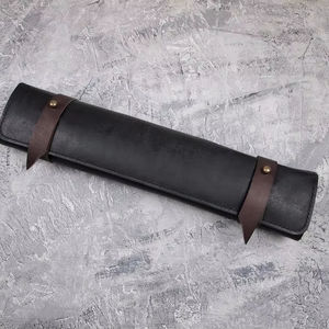 Custom Genuine <b>Leather</b> Chef Knife <b>Roll</b> Bag <b>Tool</b> <b>Roll</b> Bag New Design <b>Roll</b> up Bag Professional Chef Knife Cover LKR-0272 - Product Image 1