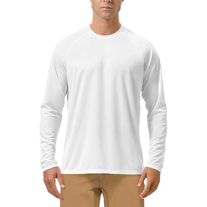 Camiseta de Natación de Manga Larga para Hombre, Color Blanco, Protección Solar UPF 50, Secado Rápido, Estilo Deportivo - Product Image 1