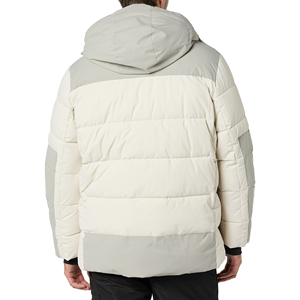 <b>Men's</b> Lightweight <b>Puffer</b> <b>Jacket</b> Custom Water-Resistant Windproof <b>Hooded</b> Zipper Woven Solid Insulated Winter Streetwear Front - Product Image 2