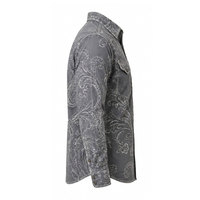 HE-FRWS-7917 Chemise de travail ignifuge et imperméable à carreaux imprimés, coupe ample, grande taille, pour les ouvriers du bâtiment et de l'industrie