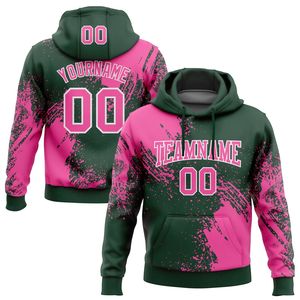 Sweat à capuche personnalisé pour homme avec impression de gouttes de peinture, nom et numéro, sublimation, polyester, tenue d'équipe - Product Image 4