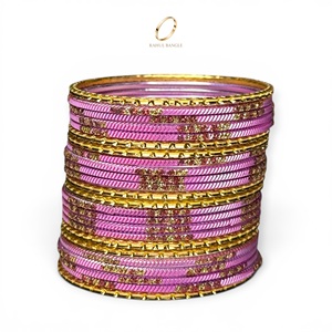 Designer Kids Pink Gold Plated Stainless Steel <b>Crystal</b> Wedding Fashion Bangles Premium for Boutiques Gift Shops Wholesale - Product Image 1