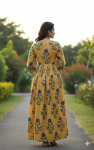 Vestido Formal de Verano con Estampado Floral, 100% Algodón, Diseño Kyra Midi, Cierre con Cordones, Transpirable y Ecológico - Product Image 2